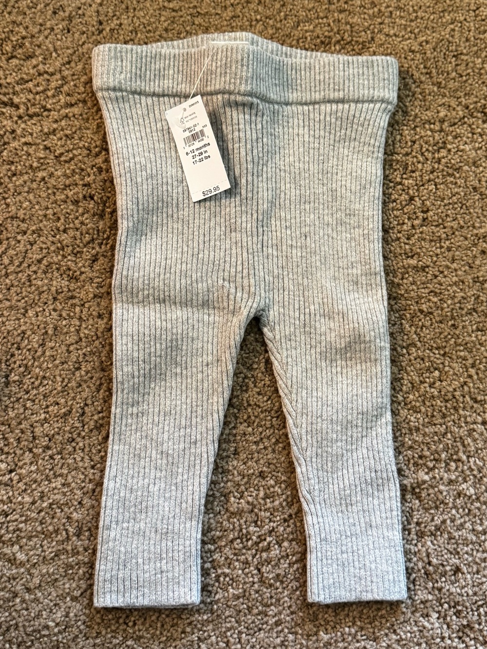GAP Ribbed Gray Kids Leggings